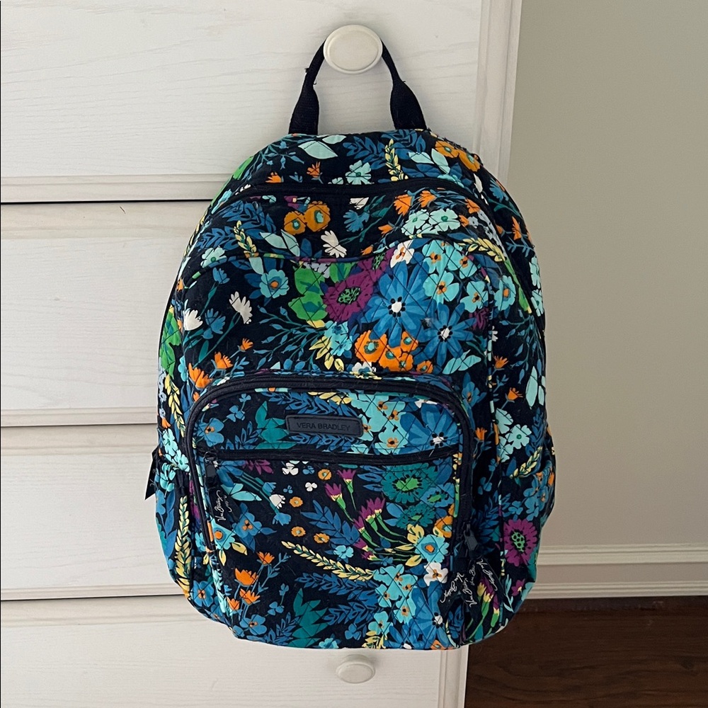 Vera Bradley Blue and Orange Floral Backpack